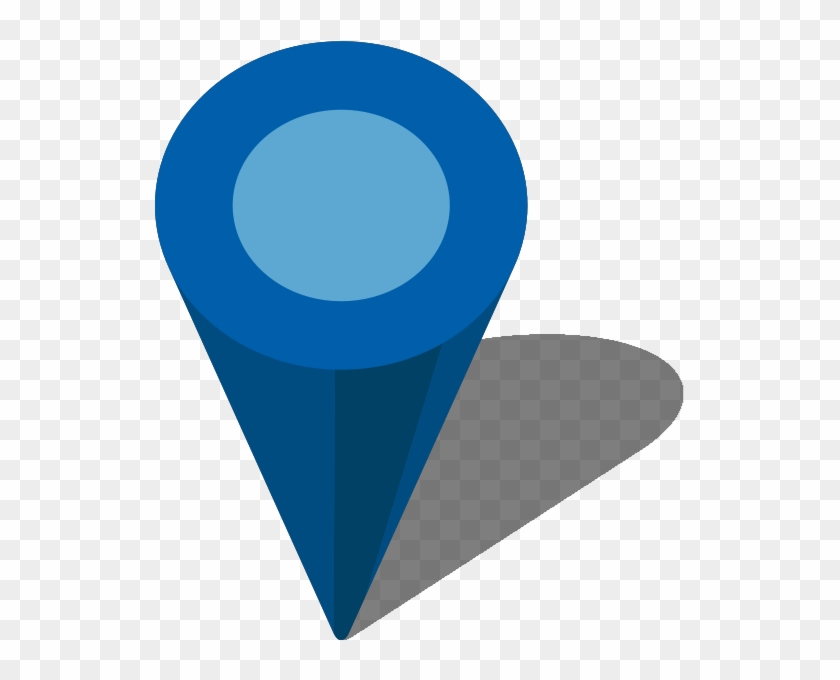 Location Map Pin Blue7 - Blue Location Icon Png Clipart #775544