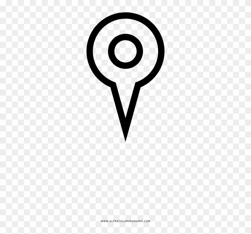 Location Pin Coloring Page - Location Icon Small Png Clipart #775565