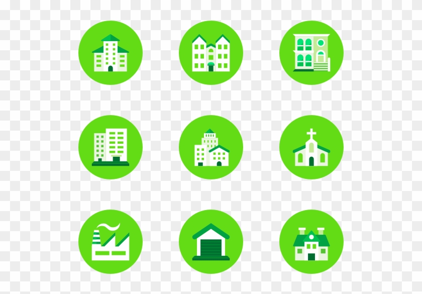 Buildings - Green People Symbol Clipart