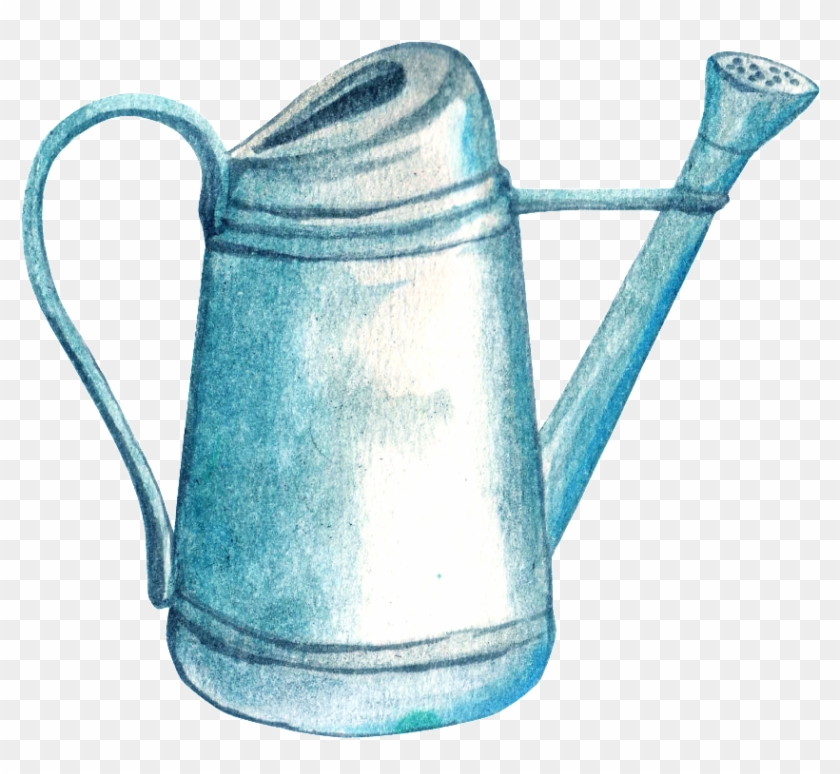 Blue Hand Drawn Kettle Cartoon Transparent Watercolor - Teapot Clipart #776294