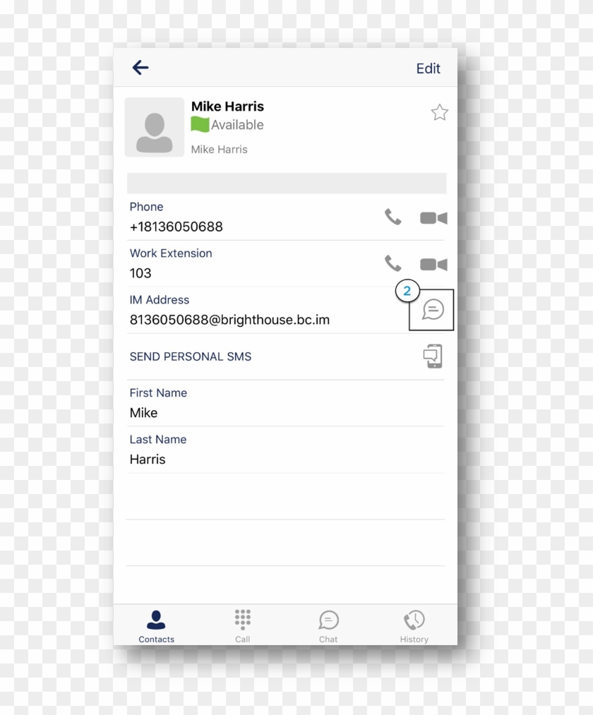Then, Inside The Contact's Profile, Select The Chat - Mimecast Whitelist Clipart