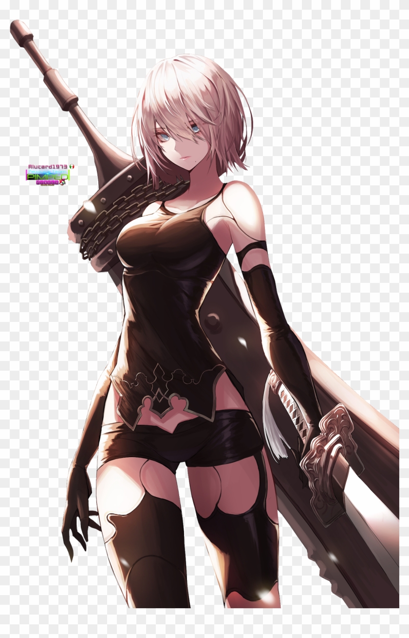 Nier Automata 2a Fanart Clipart Pikpng