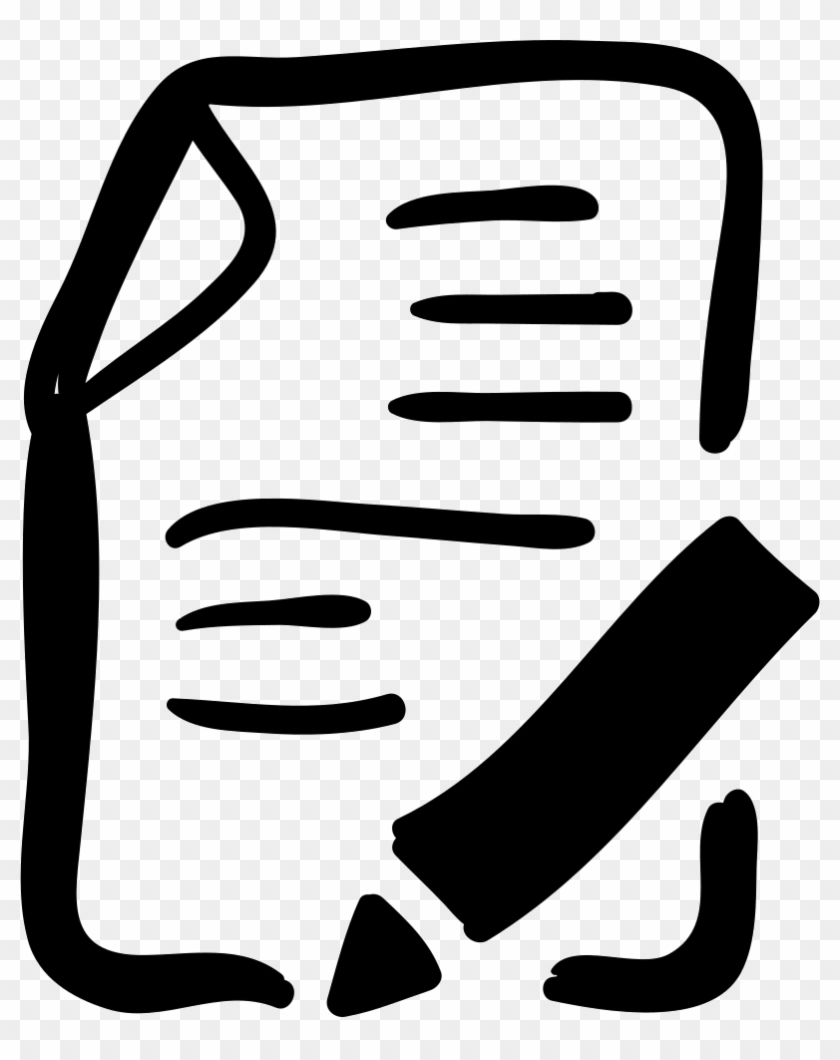 Paper And Pencil Hand Drawn Educational Tools Comments - Icon Clipart #776580