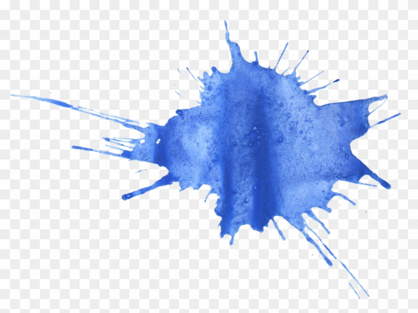 20 Blue Watercolor Splatter - Watercolor Paint Clipart #776636