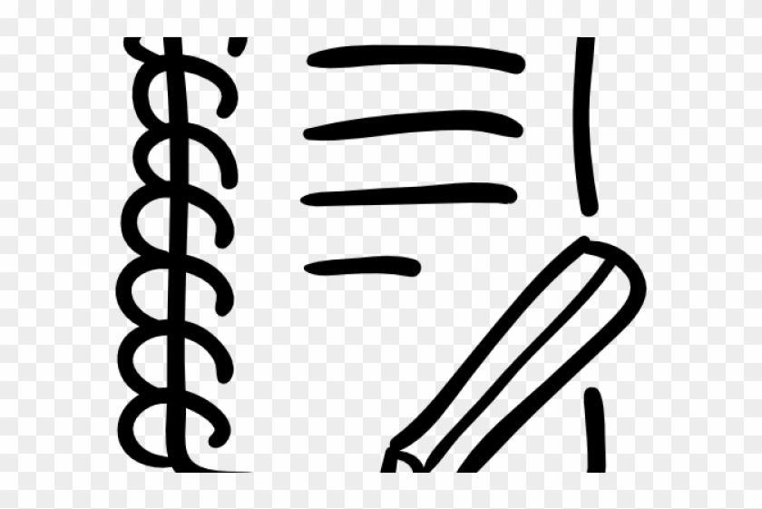 Drawn Pencil Icon - Hand Drawn Book Pencil Clipart