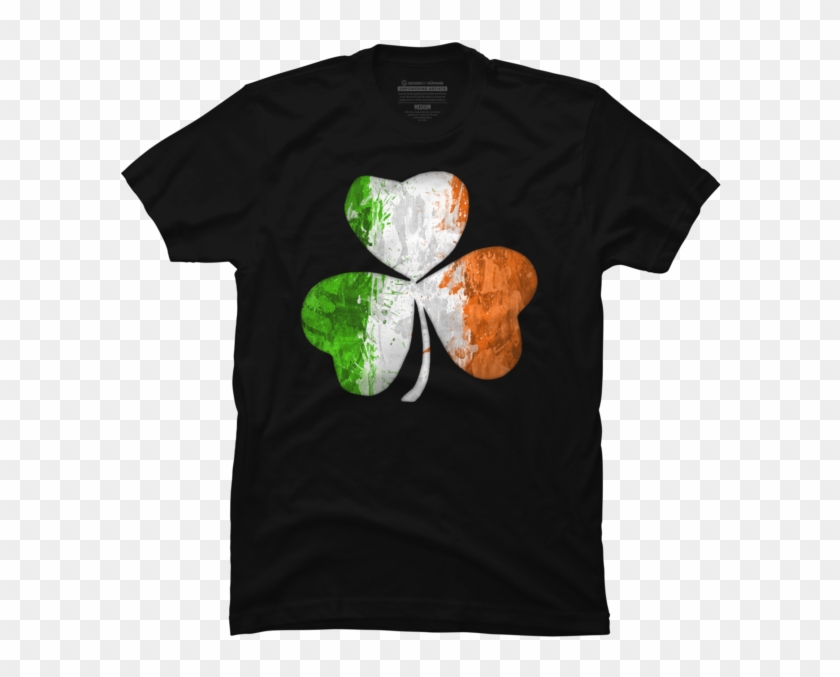 Irish Flag Shamrock Grunge - Shamrock Irish Flag Art Clipart