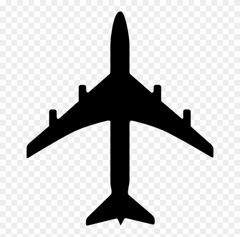 Airplane Icon Vector Png - Airplane Silhouette Clipart
