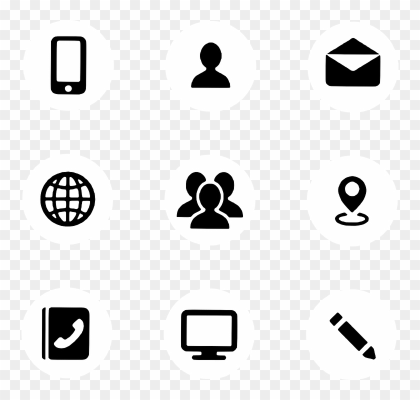 Icon, Mobile, Message, Profile, Browser, Pencil - Vector Clipart