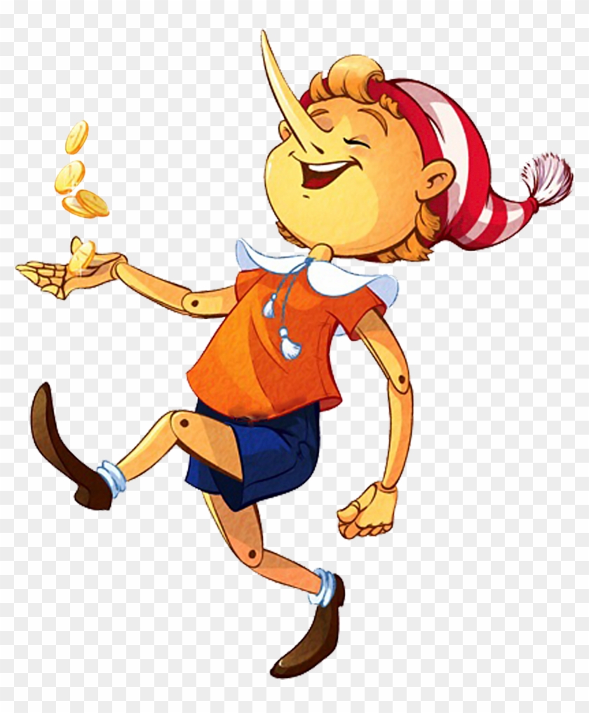Pinocchio Png - Буратино С Монетами Clipart #777414