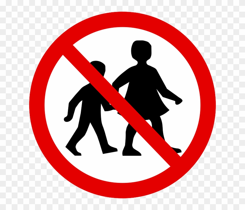 “science Says Kids Shouldn't Cross A Busy Street Solo - No Children Sign Clipart