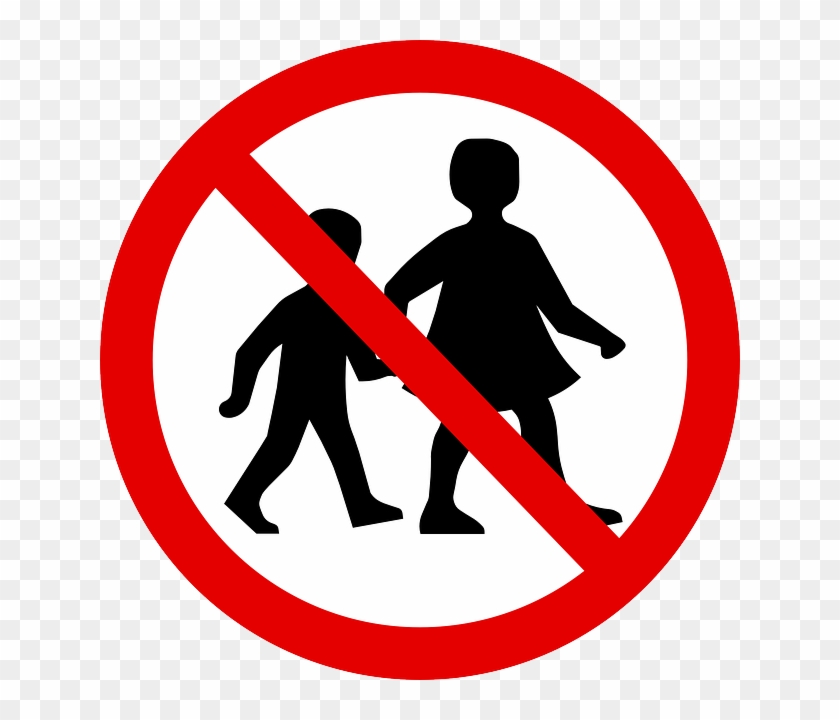 “science Says Kids Shouldn't Cross A Busy Street Solo - No Children Sign Clipart #777720
