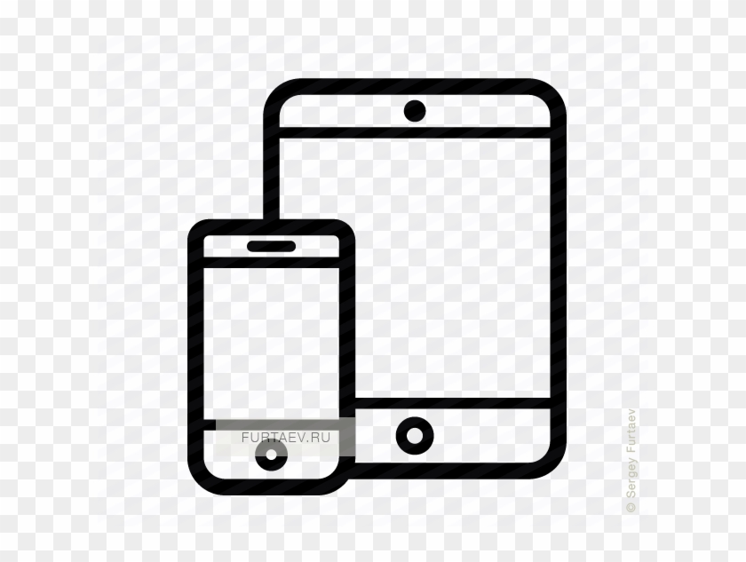 Smartphone Clipart Mobile Icon - Tablet And Phone Icon - Png Download #777873
