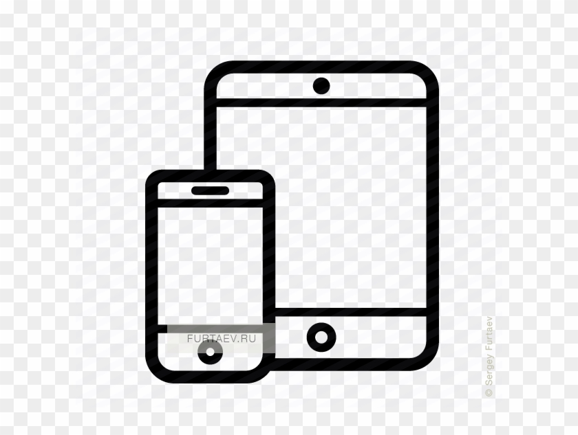 Smartphone Clipart Mobile Icon - Tablet And Phone Icon - Png Download