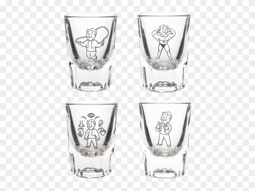 1 Of - Fallout Shot Glass Set 1 Clipart
