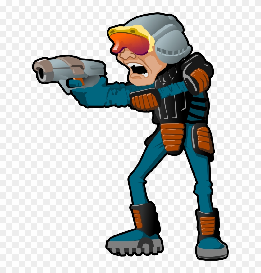 634 X 800 4 - Cartoon Man With Gun Png Clipart