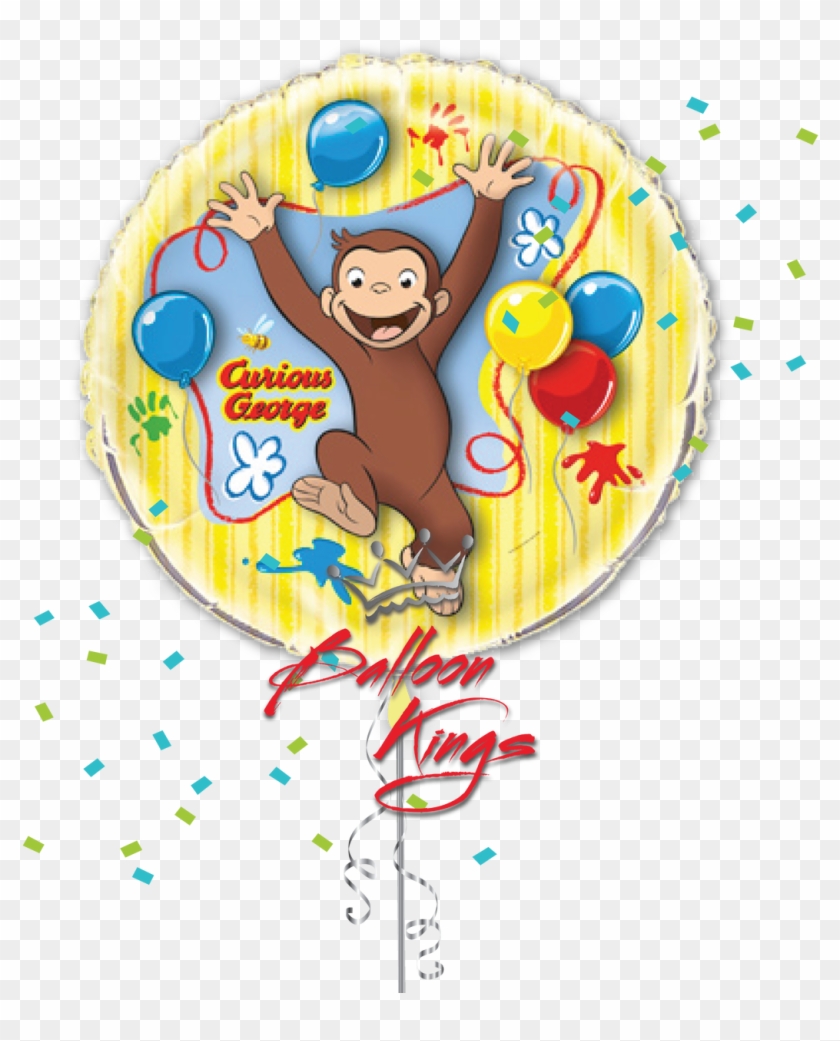 Curious George Balloons - Curious George Round Clipart #778699