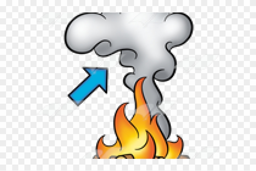 Smoke Effect Clipart Fire - Cartoon Fire And Smoke - Png Download