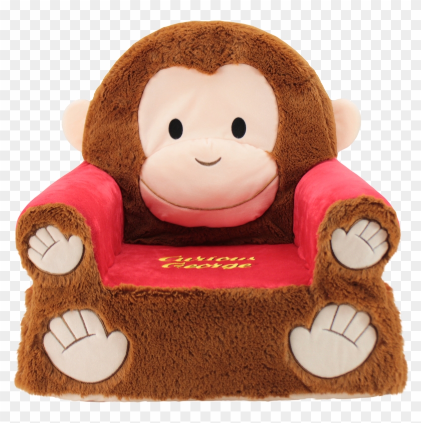 Sweet Seats Curious George Soft & Plush Kids Chair, - Curious George Clipart