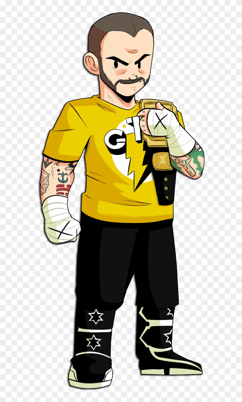 Cm Punk Cartoon Character By Naif1470-d5hos0f Clipart #778965