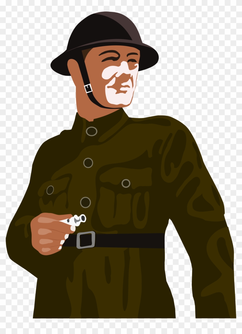 Big Image - World War 2 Soldier Cartoon Clipart