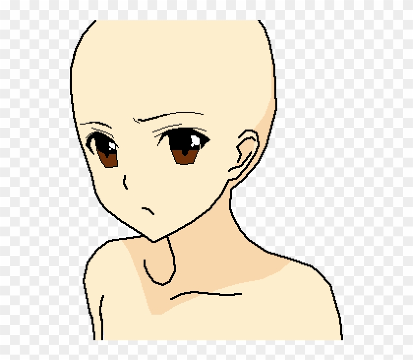 Anime Base For A Guy - Female Anime Base Head Clipart