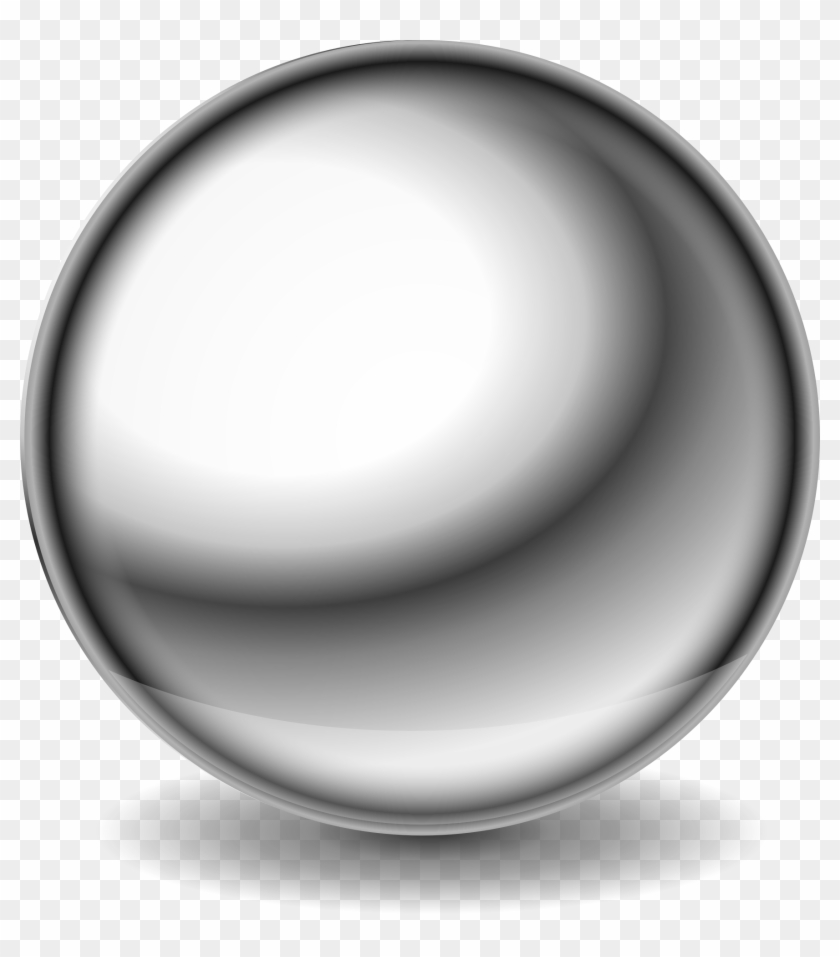 Shiny Steel Ball - Silver Ball Transparent Background Clipart #780053