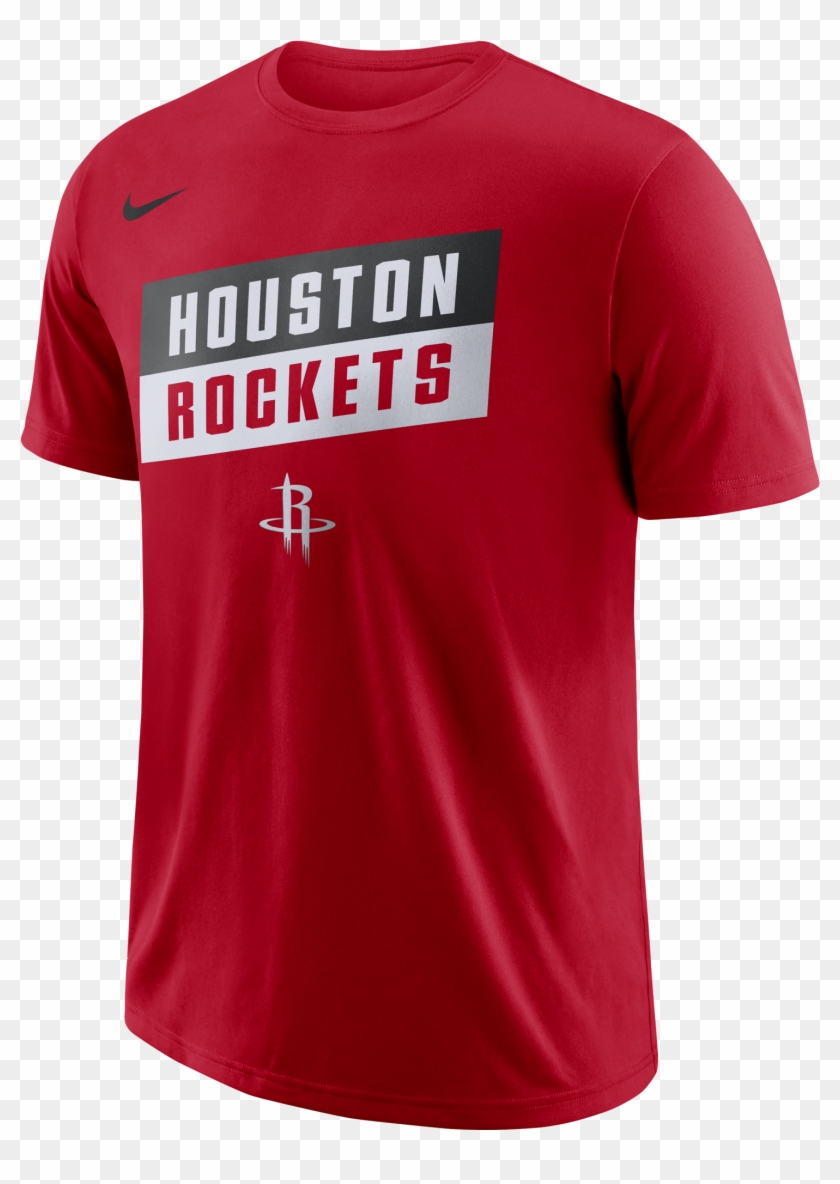 Nike Nba Houston Rockets Dry Tee - Nba Chicago Bulls T Shirt Clipart #780424