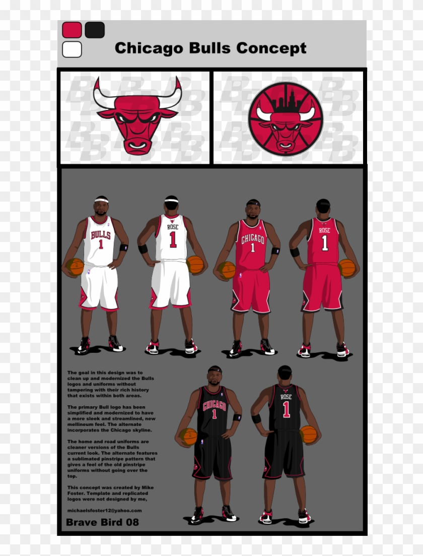 Chicagobullsconcept - Chicago Bulls Redesign Clipart #780805