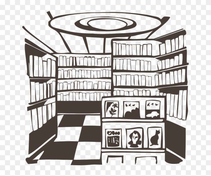 Bookstore Library Reading Free Image On Pixabay - ห้องสมุด ขาว ดำ Clipart #781118