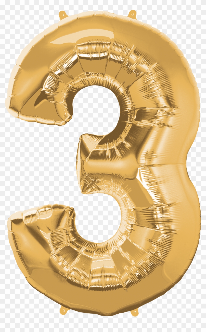 Qualatex Numeral Gold Balloons Clipart #781421