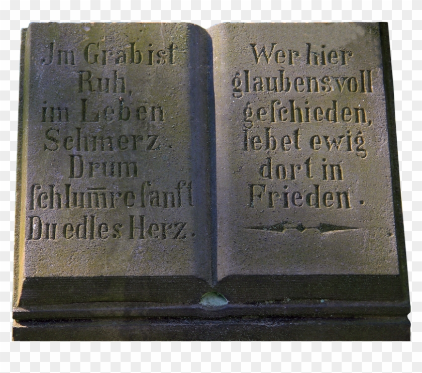 Tombstone, Book, Inscription, Cemetery, Font, Read, - Headstone Clipart #781492