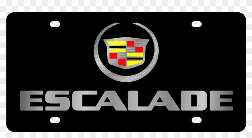 Cadillac Escalade W/ Mirror Letters Black Acrylic Plate - Cadillac Car Clipart #781738
