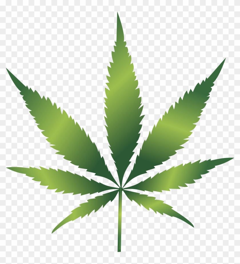 Free Clipart Of A Cannabis Leaf - Marijuana Free - Png Download