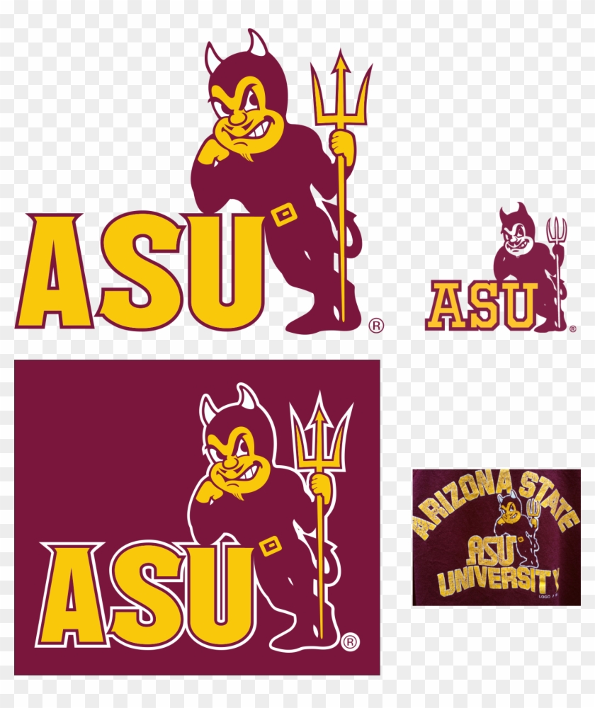 Arizona State University Vintage Mascot 15012012043870581 - Vintage Asu Logo Clipart #782321