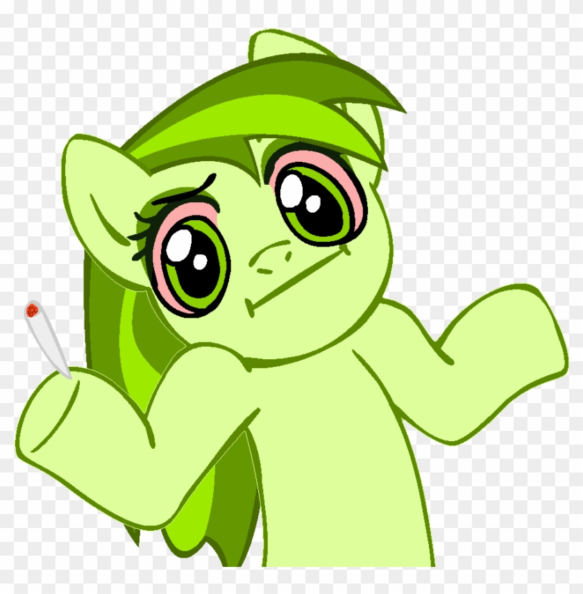 , Weed Pony Shrug ) - Rarity Shrug Clipart #782877