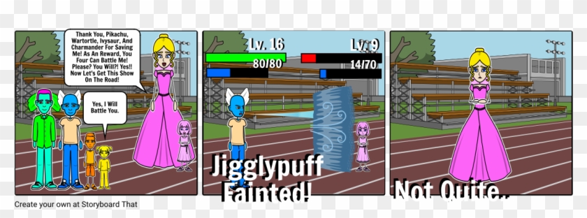 Battle With Princess Peach - Cartoon Clipart