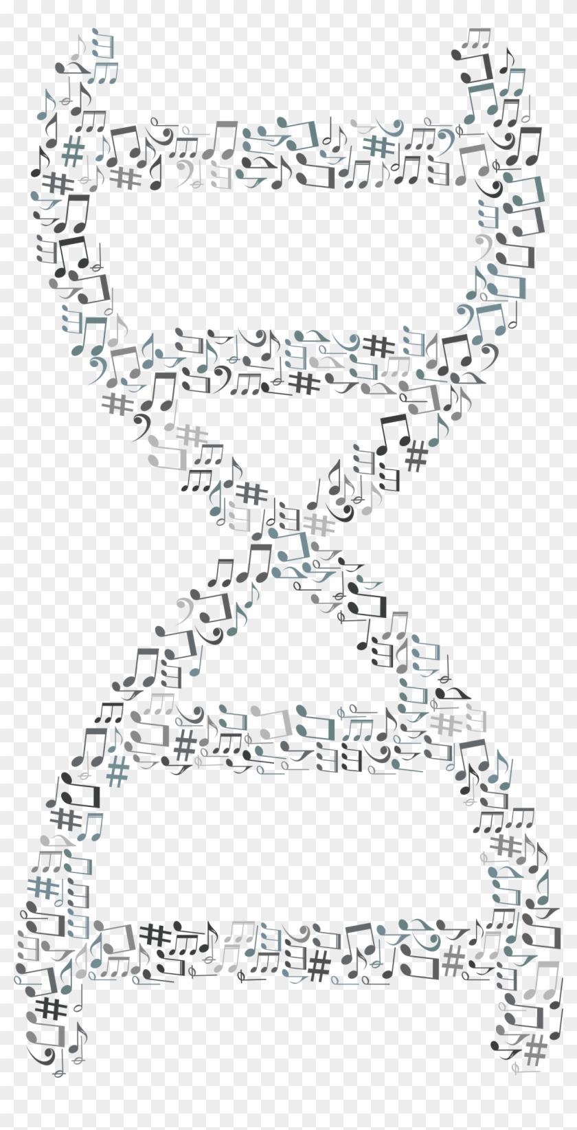This Free Icons Png Design Of Musical Dna Grayscale Clipart