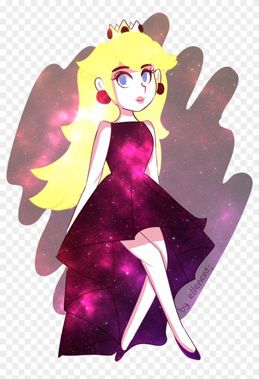 View Fullsize Princess Peach Image - Princess Peach Galaxy Dress Clipart