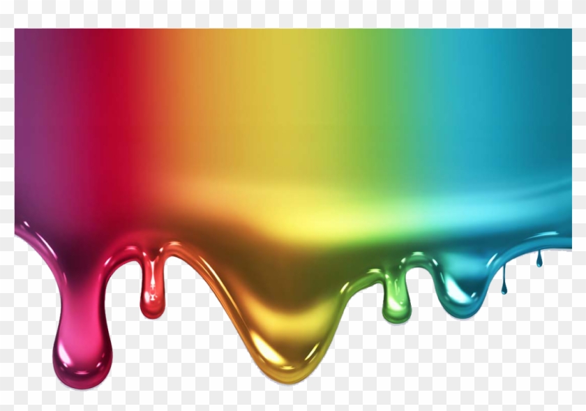 Ftestickers Clipart Border Paint Dripping Colorful - Png Download