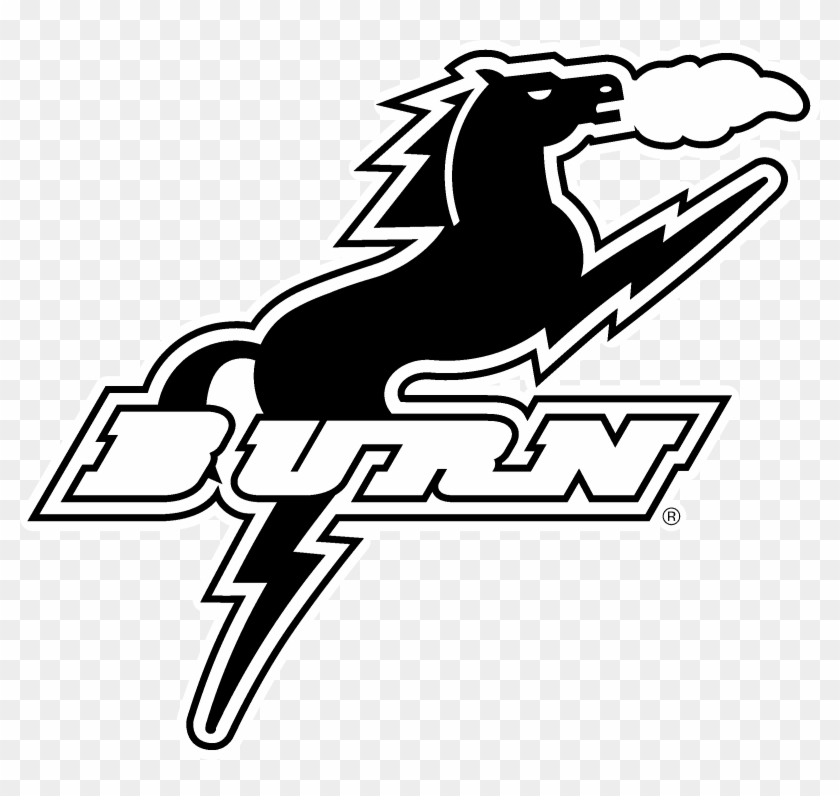 Burn Logo Black And White - Illustration Clipart