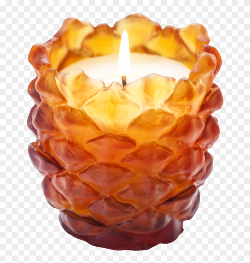 Bougie Ambre Senteur Pomme De Pin 05435-1 Clipart