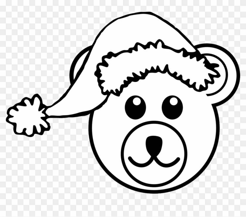 Santa Hat Template Clipart Best 234415 Santa Hat Coloring - Teddy Bear Eyes Drawing - Png Download