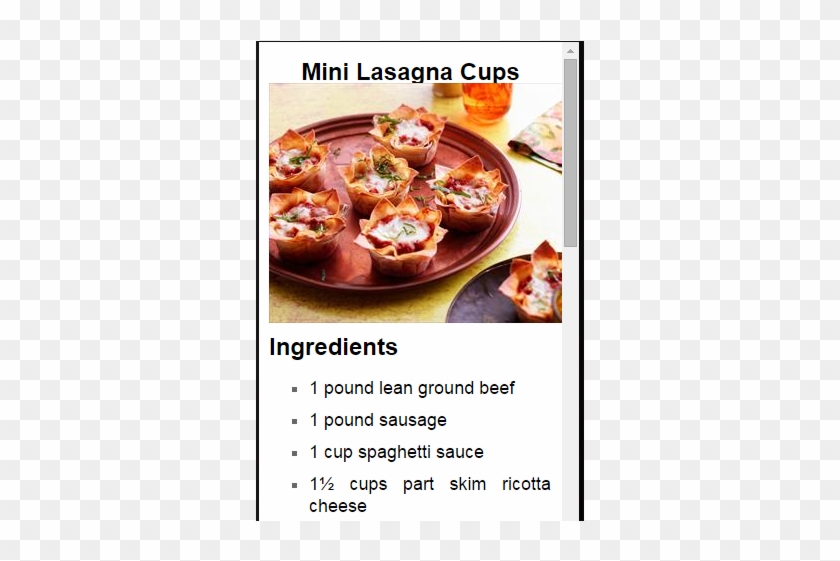 Lasagna Cups Clipart #786282
