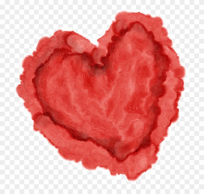Heart Watercolor Red Valentine Day Isolated Love - Love Each Other Clipart - Png Download #786382