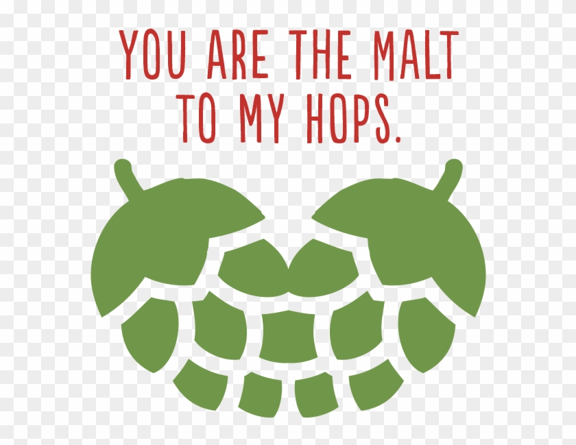 You Are The Malt To My Hops - Hop Heart Logo Clipart