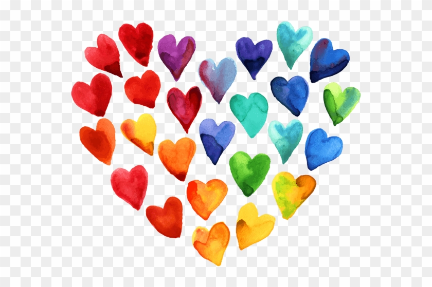 Beautiful Watercolor Heart Stickers Messages Sticker-0 - Watercolor Heart Sticker Png Clipart