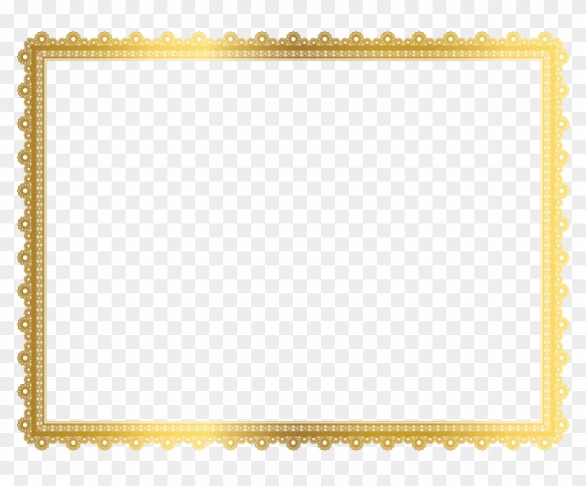 Gold Border Transparent Gold Border Transparent Art - Gold Certificate Border Transparent Clipart #786959