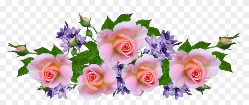 Roses, Pink, Arrangement, Mauve Flowers, Garden, Nature - Arranjos De Flor Em Png Clipart