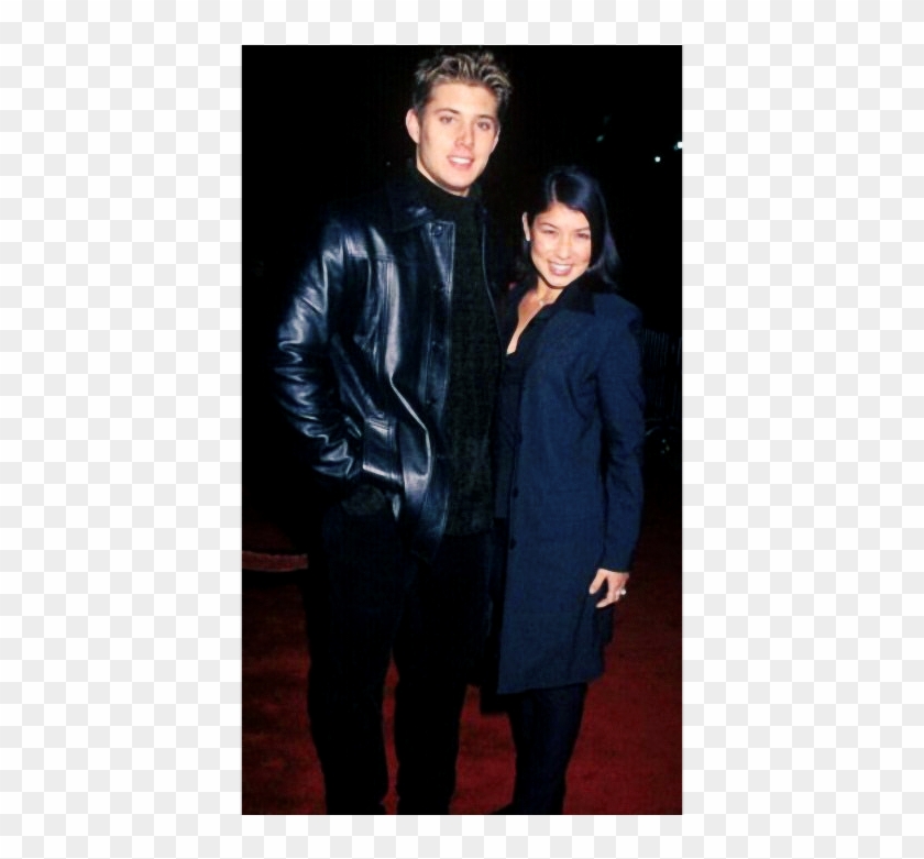 Jensen Ackles With Lisa Rideg Attending The Premiere - Leather Jacket Clipart #787381