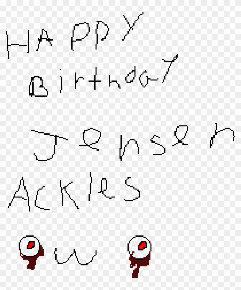 Happy Birthday Jensen Ackles - Handwriting Clipart
